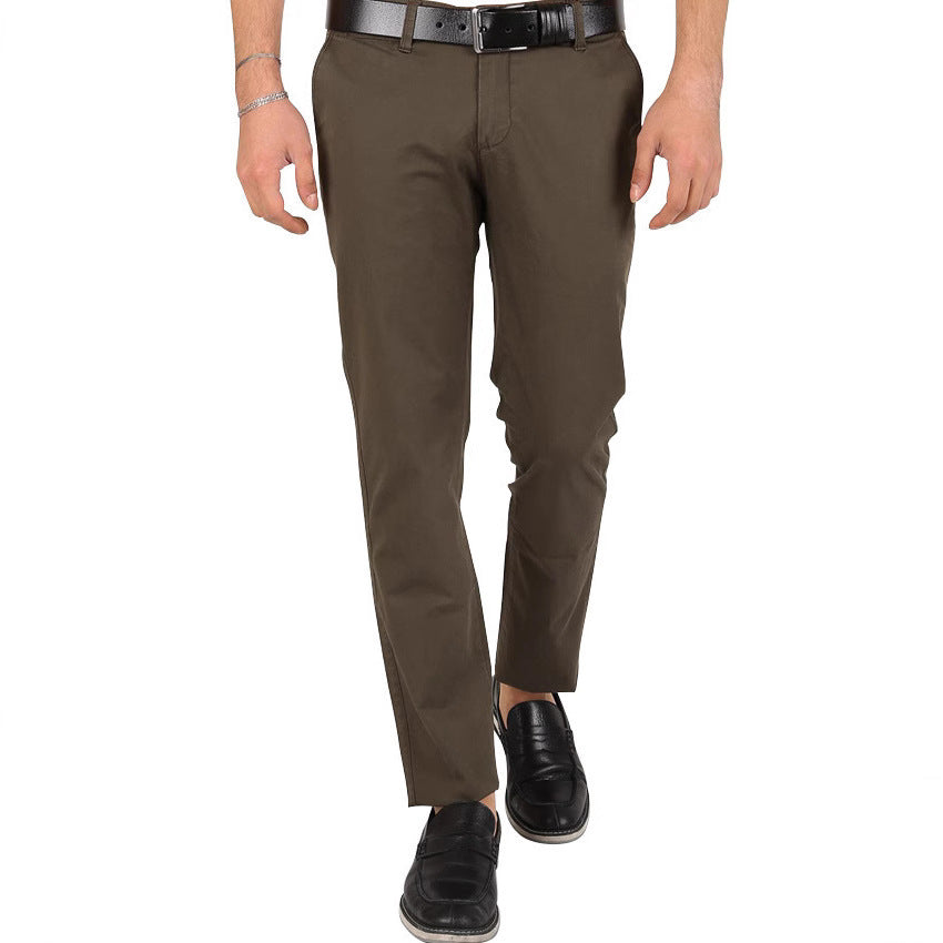 Herren Slim-Fit Freizeithose aus leichtem Baumwollmix mit elastischem Bund und praktischen Taschen Echoarchiv
