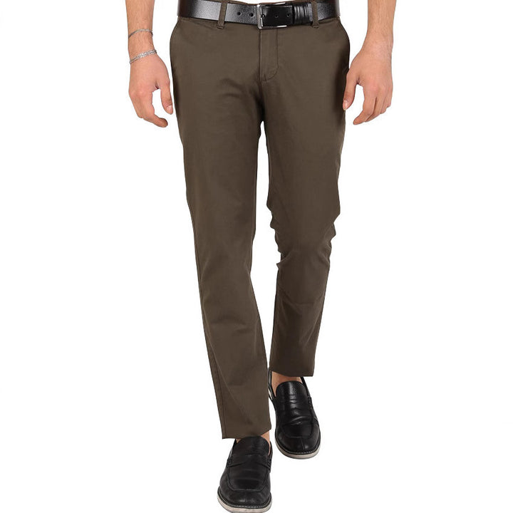 Herren Slim-Fit Freizeithose aus leichtem Baumwollmix mit elastischem Bund und praktischen Taschen Echoarchiv