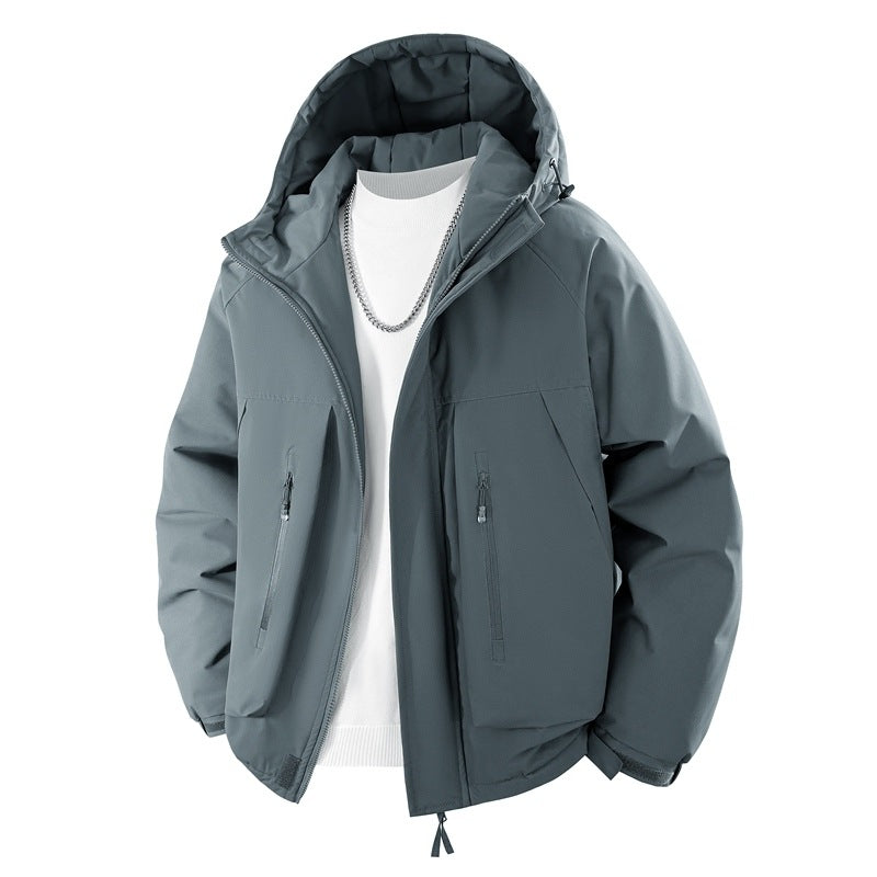 Herren Wattierte Kapuzen-Outdoorjacke mit wasserabweisender Membran und technischen Reißverschlusstaschen Echo Archiv