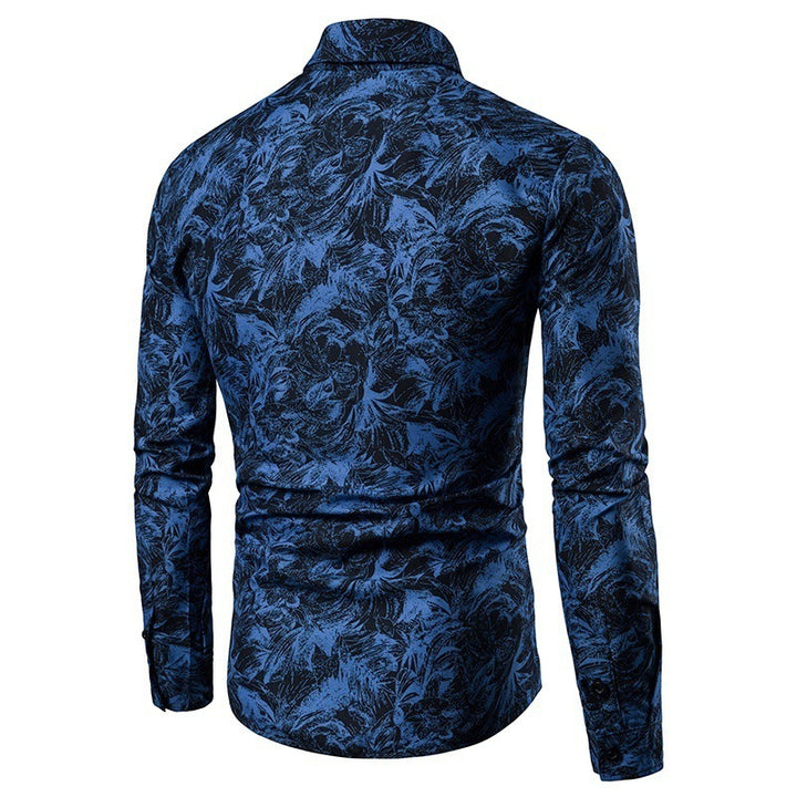 Herren Bluse mit kreativem floralem Muster Echoarchiv