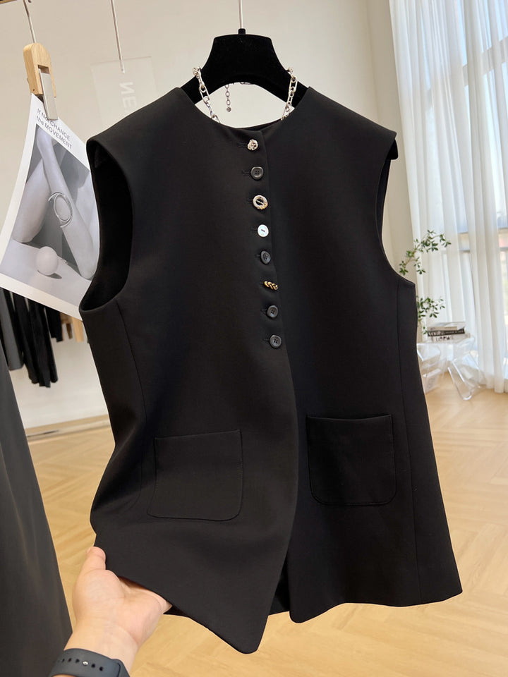 Damen ärmellose Blazer-Weste Echoarchiv