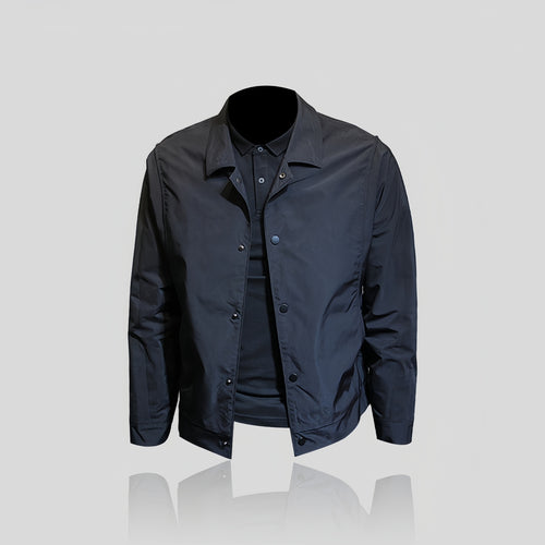 Herren Leichte Coachjacke mit Druckknopfleiste, Hemdkragen & windabweisender Mikrofaser Echoarchiv
