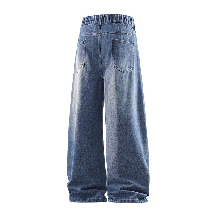 Damen Weite Jeanshose mit hohem Bund, elastischem Taillenbund und Baggy‑Silhouette Echoarchiv