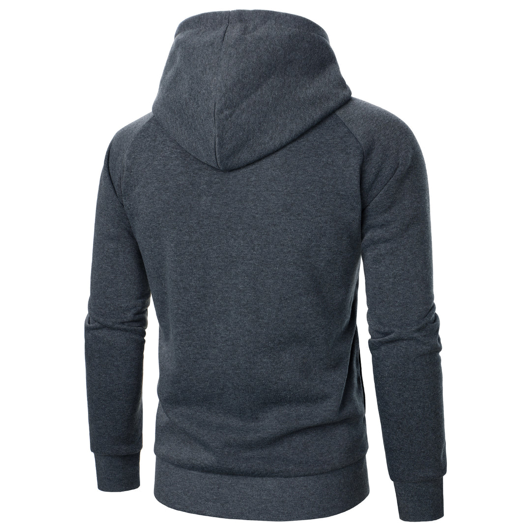 Herren modischer Hoodie mit asymmetrischem Kragen und bequemen Taschen Echoarchiv
