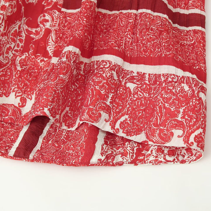 Damen Langes Boho-Maxikleid mit V-Ausschnitt und geraffter Empire-Taille Echoarchiv