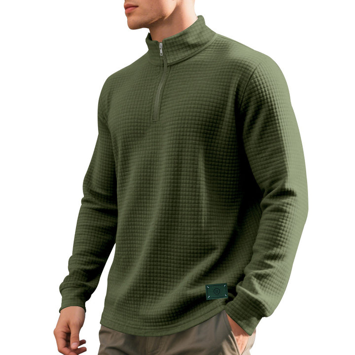 Herren Pullover mit Reißverschluss und strukturiertem Design Echoarchiv