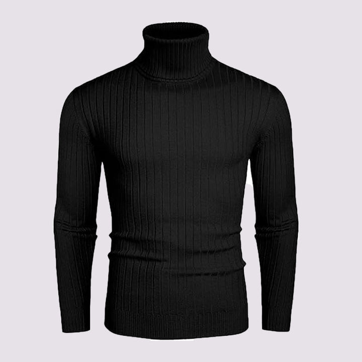 Herren nan gerippter Rollkragenpullover aus Feinstrick mit taillierter Silhouette Echo Archiv