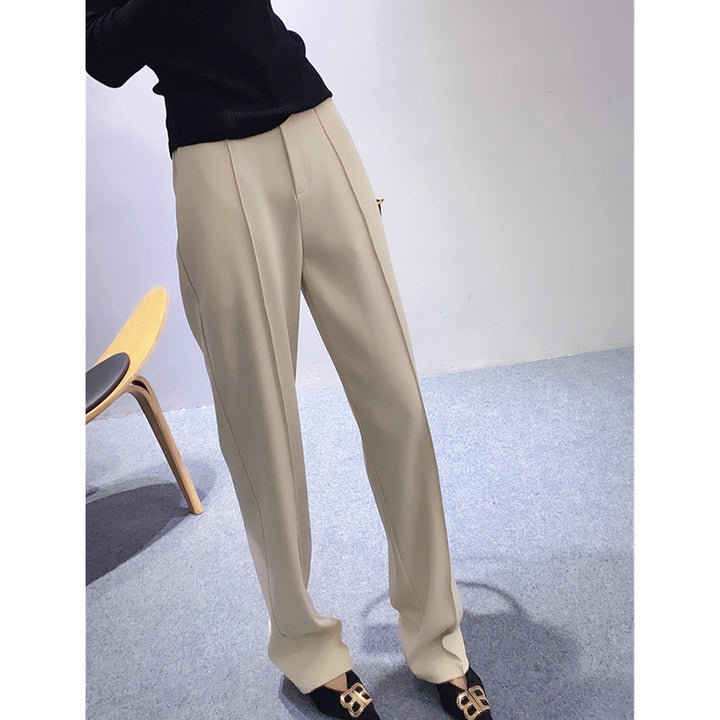Damen Elegante und schicke Hochtaillierte Stoffhose Echoarchiv