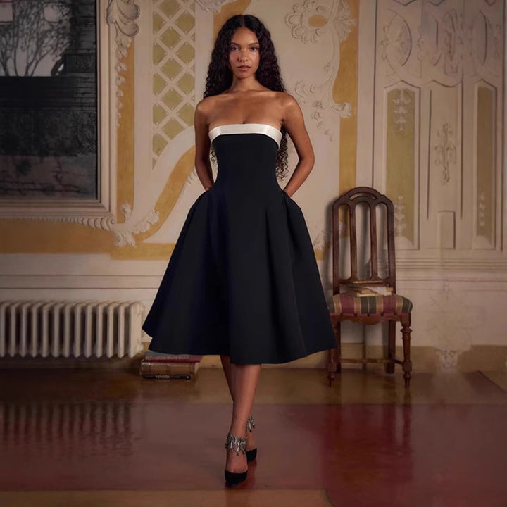 Damen Elegantes Midi-Ballkleid mit schwingendem Rock Echo Archiv