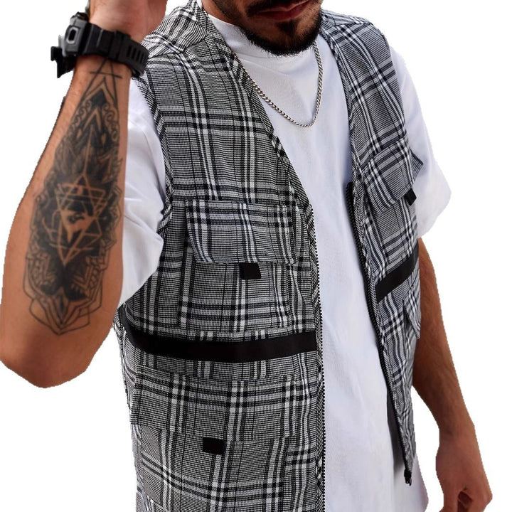Herren stylischer Utility-Weste mit mehreren Taschen Echoarchiv