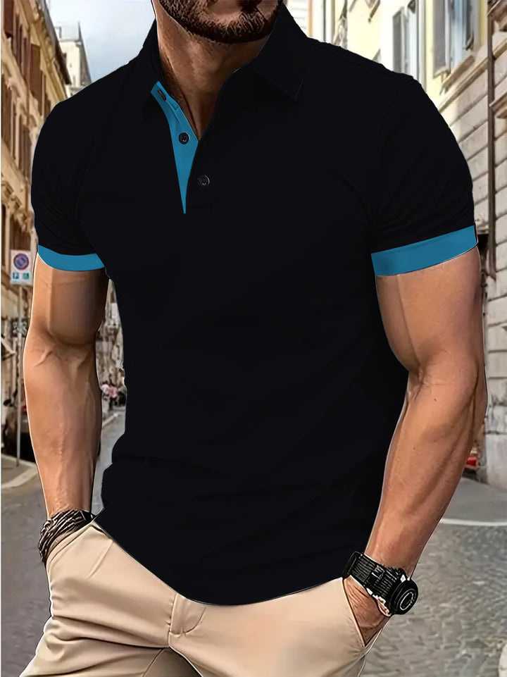 Herren Poloshirt mit modischem Kontrastdetail Echoarchiv