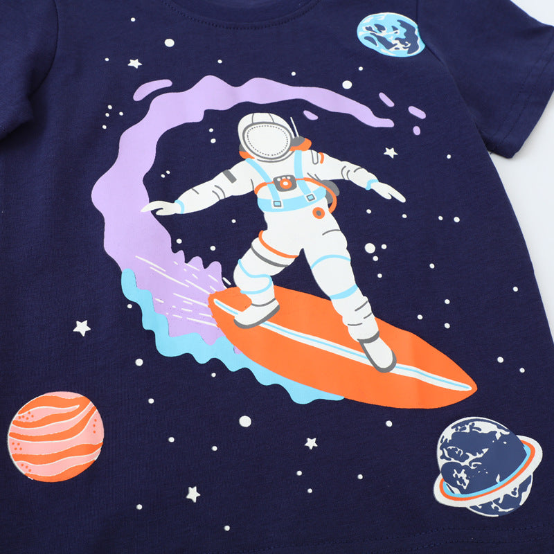 Jungen T-Shirt mit leuchtendem Weltraumdesign Echo Archiv