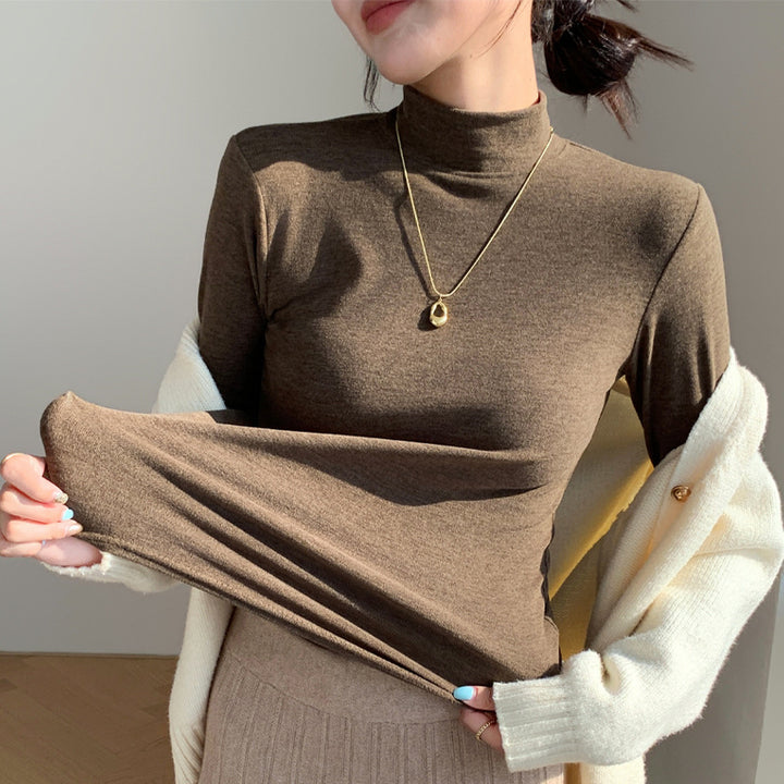 Damen Elegant und Bequem Langarmshirt mit Stehkragen Echo Archiv