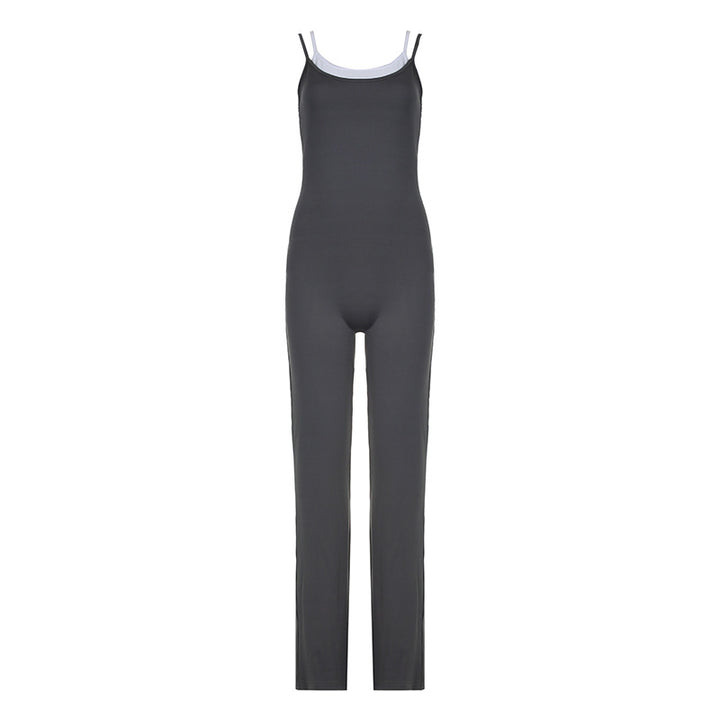 Damen Jumpsuit mit schmalen Trägern und modernen Streifen Echo Archiv