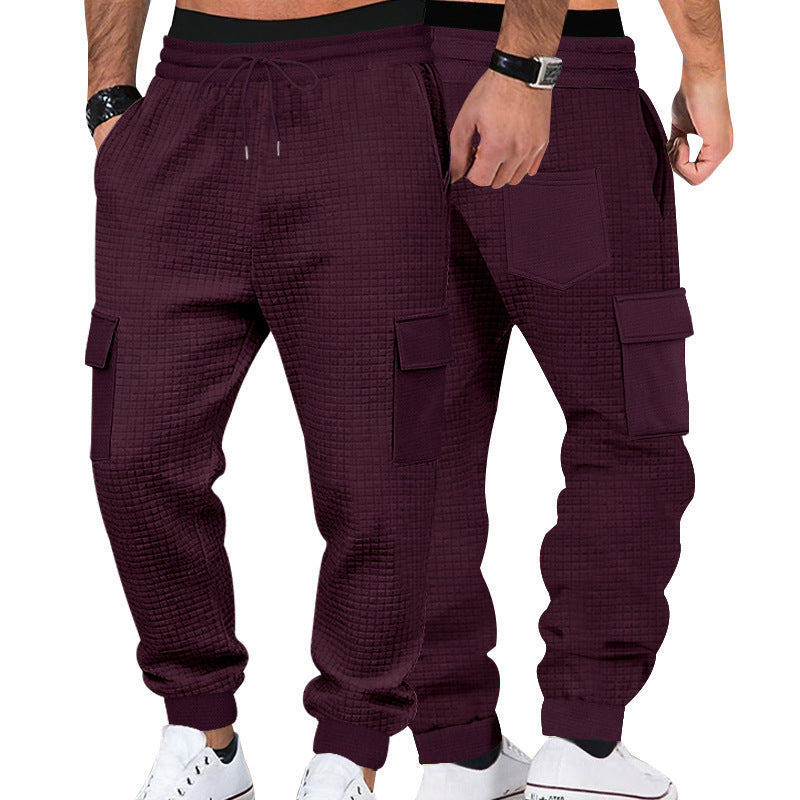 Herren Cargo-Jogginghose aus Waffelstruktur mit Kordelzug und Bündchen Echoarchiv