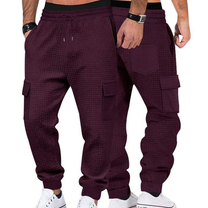 Herren Cargo-Jogginghose aus Waffelstruktur mit Kordelzug und Bündchen Echoarchiv