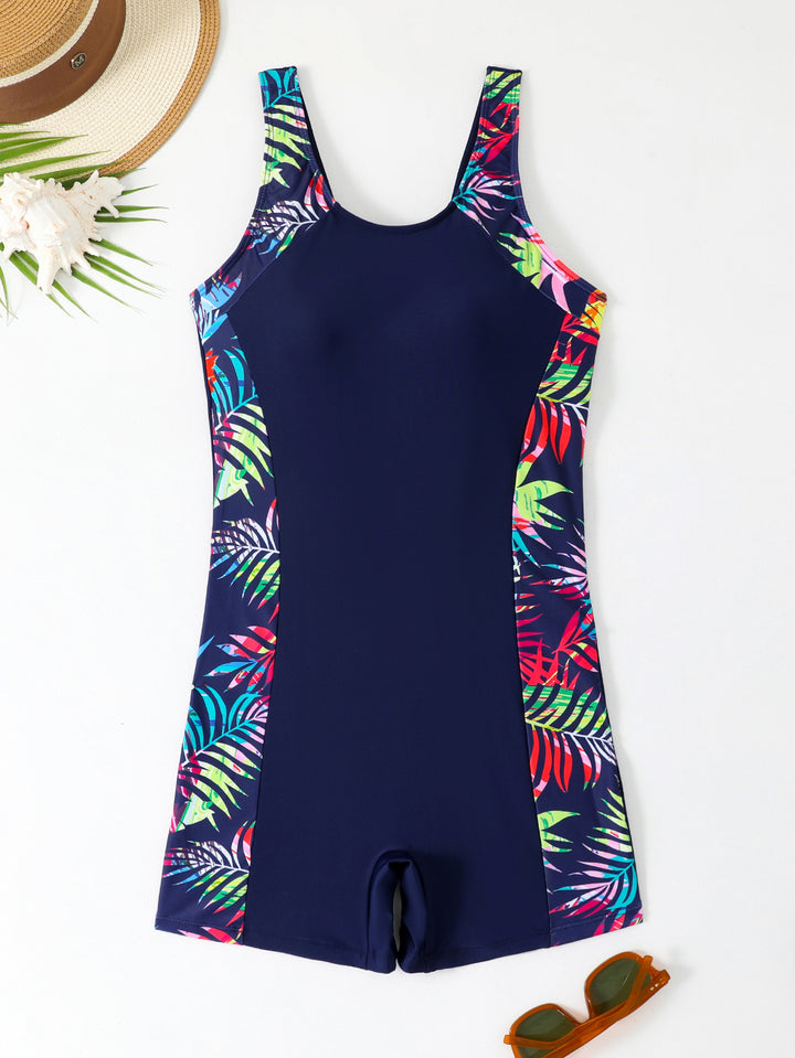 Damen Sportlicher Schwimmanzug mit grafischem Design Echo Archiv