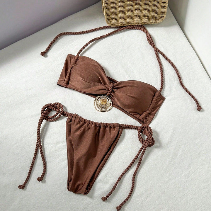 Damen Bandeau-Bikini mit raffinierten Knotenakzenten Echo Archiv