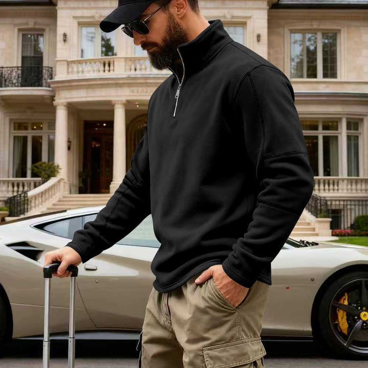 Herren nan Halbzip-Fleecepullover mit Stehkragen, verstärkten Nähten und reiseoptimiertem Schnitt Echo Archiv