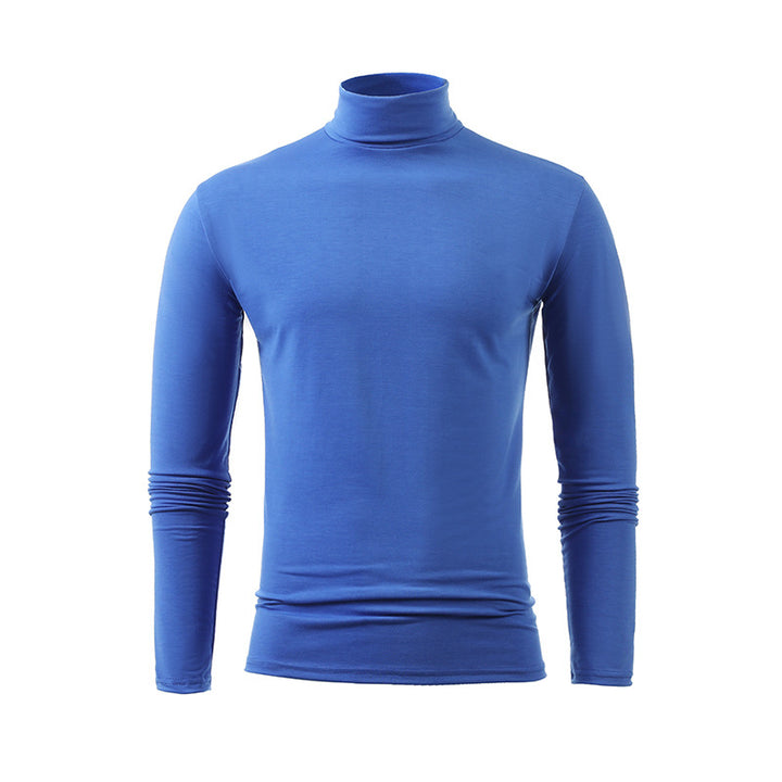 Herren nan schlankes Rollkragen-Langarmshirt aus feinem Baumwoll-Stretch Slim Fit Echo Archiv