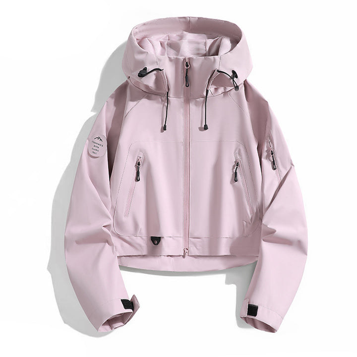 Damen Sportliche Outdoor-Jacke mit verstellbarem Kapuzenzug – Célinea