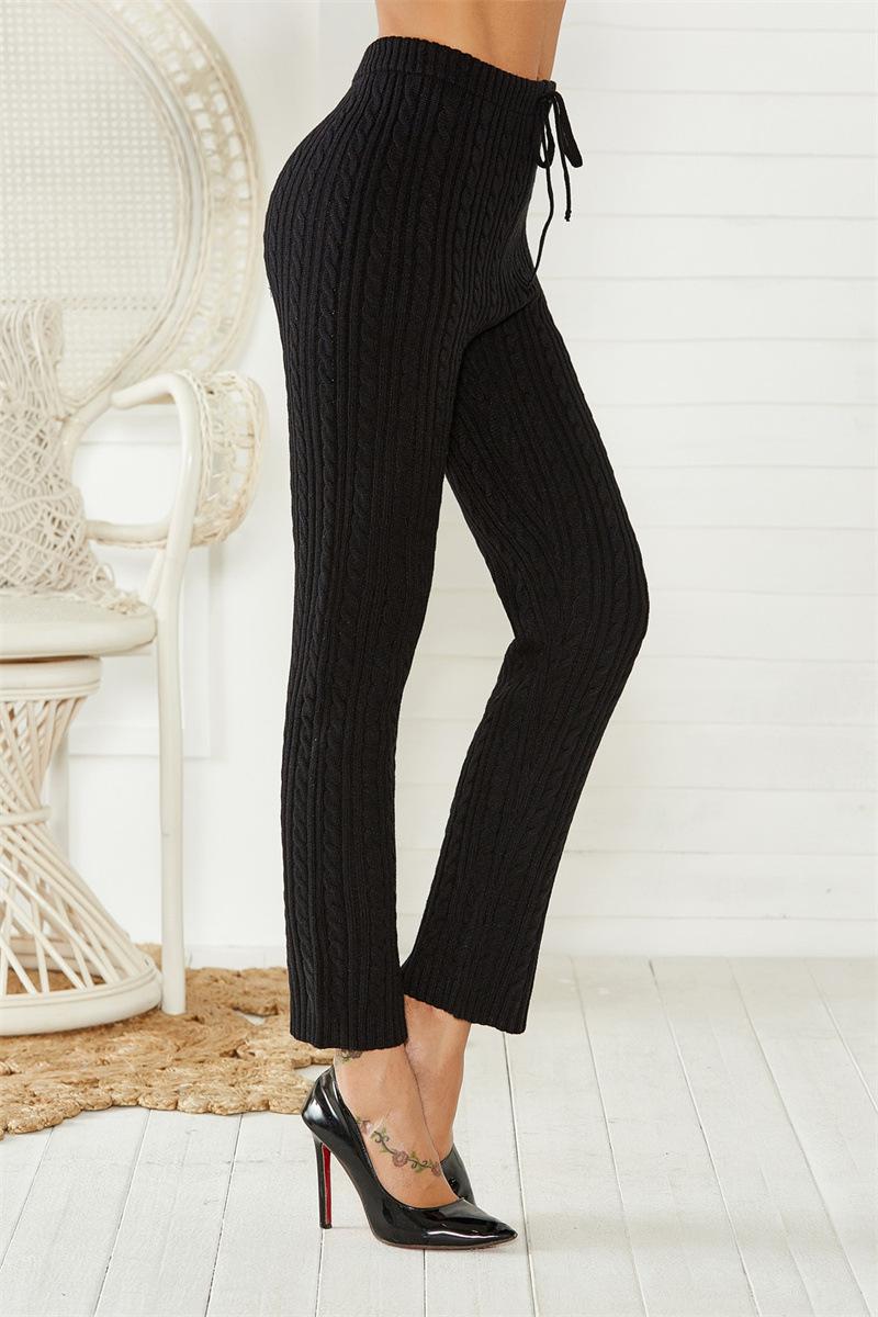 Damen Lockere Strickhose mit dezentem Zopfmuster Echo Archiv