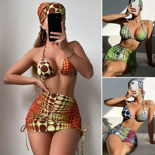 Damen Triangel-Bikini mit Rock Echo Archiv