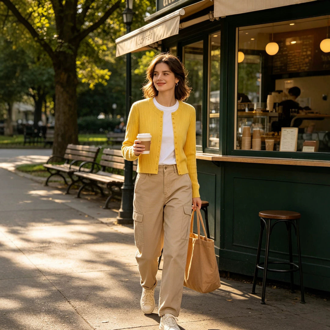 Damen Feinstrick‑Cardigan mit Rippstruktur und durchgehender Knopfleiste Echoarchiv