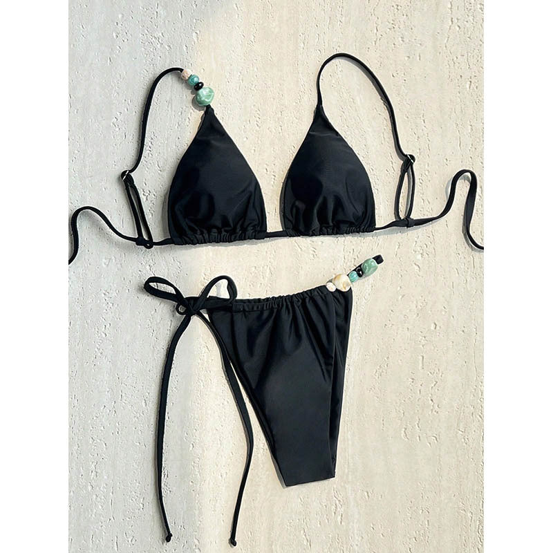 Damen Triangel-Bikini mit handgearbeiteten Schmuckdetails Echo Archiv