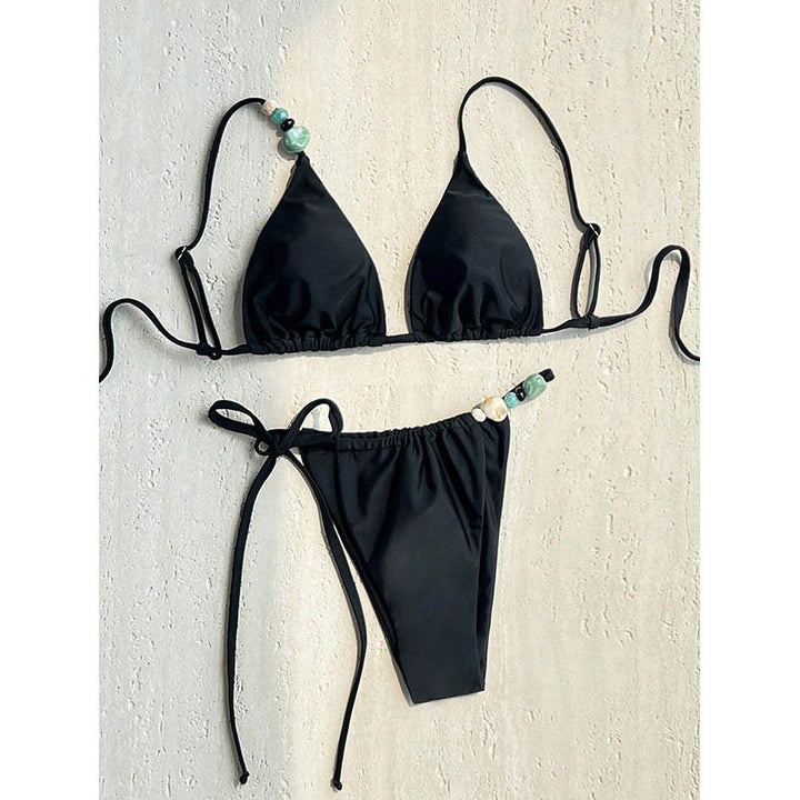 Damen Triangel-Bikini mit handgearbeiteten Schmuckdetails Echo Archiv