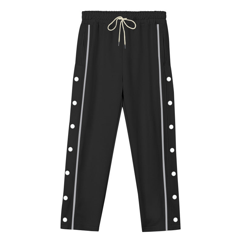 Unisex nan leichte Sport-Trainingshose mit Druckknopfleiste und elastischem Kordelbund Echo Archiv