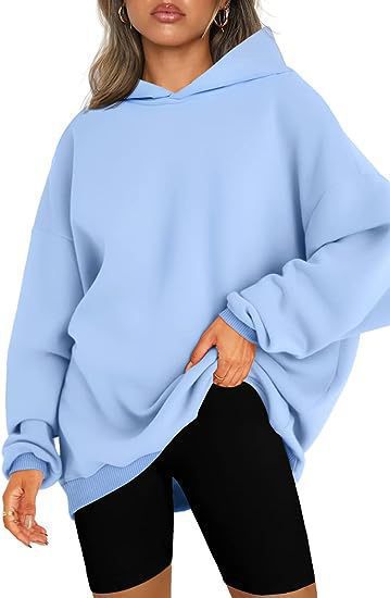 Damen nan Oversize-Kapuzenpullover im Longline-Schnitt mit Raglanärmeln und weichem Innenfutter Echo Archiv