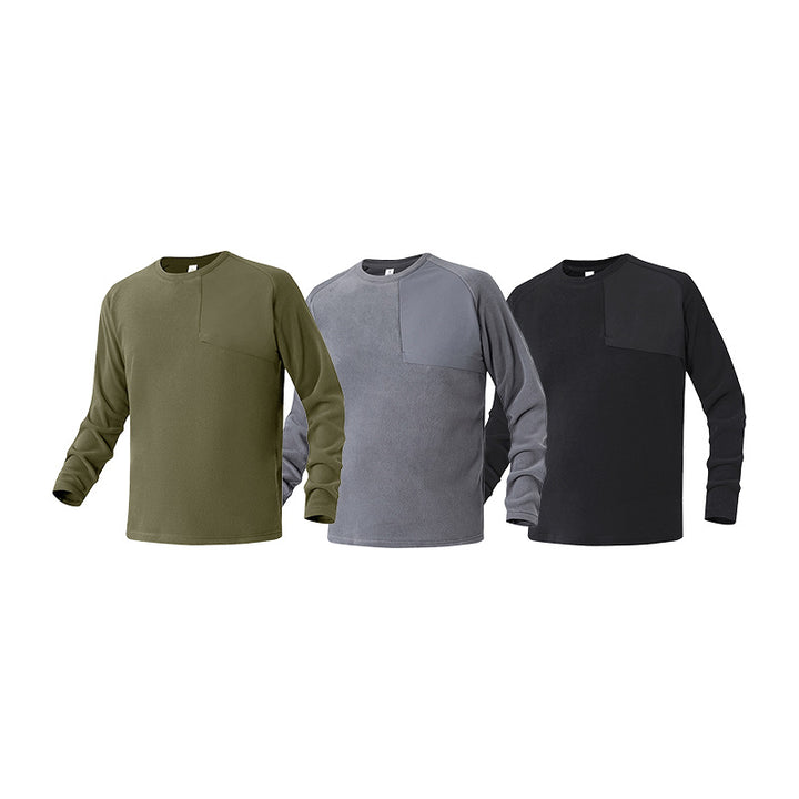 Herren Fleece-Langarmshirt mit asymmetrischer Brustpasse und leichtem Stretch Echo Archiv