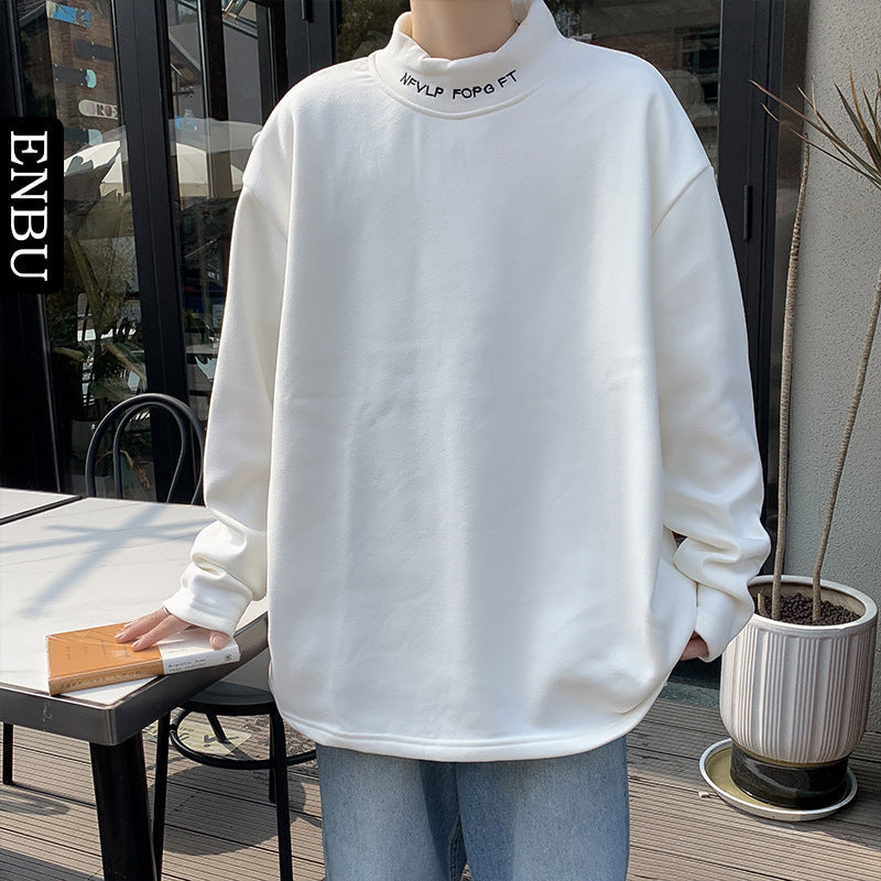 Herren Oversized Stehkragen-Sweatshirt aus Baumwoll-Mix mit Drop-Shoulder Echoarchiv