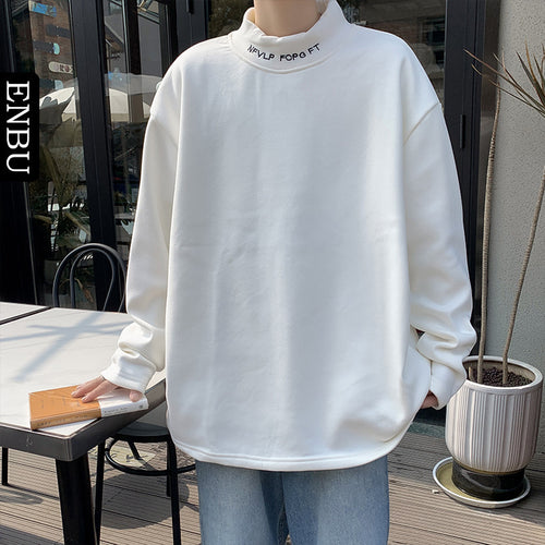 Herren Oversized Stehkragen-Sweatshirt aus Baumwoll-Mix mit Drop-Shoulder Echoarchiv