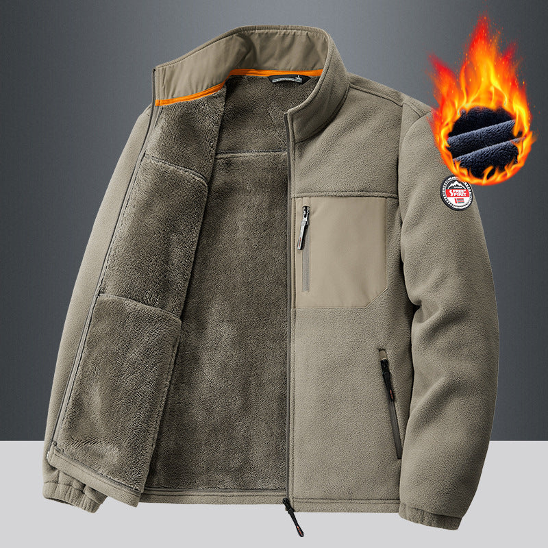 Herren Wärmende Fleecejacke mit hohem Kragen – Taviero