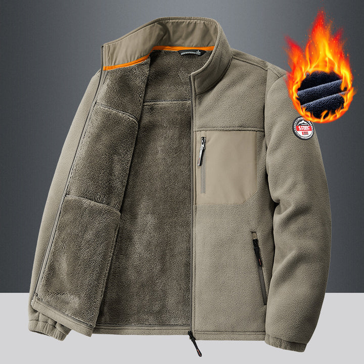 Herren Wärmende Fleecejacke mit hohem Kragen – Taviero