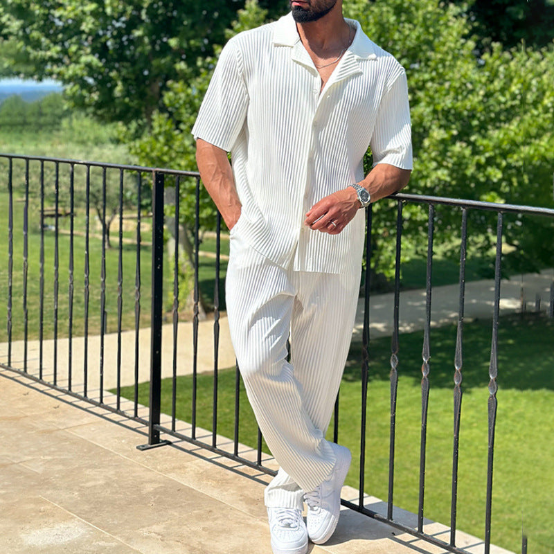 Herren lässiges und elegantes Streifen-Outfit Echoarchiv