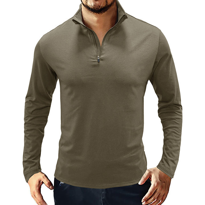 Herren Funktionsshirt mit hohem Kragen und halbem Reißverschluss Echoarchiv