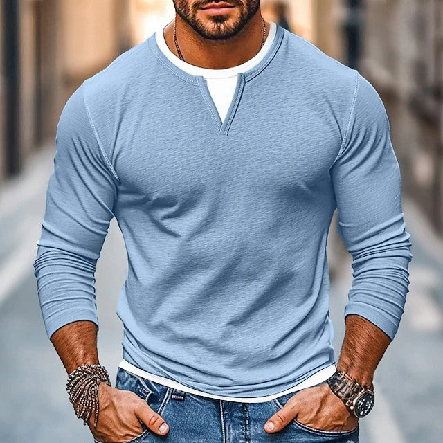 Herren Langarmshirt mit modernen Details Echoarchiv