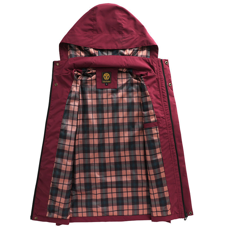 Herren nan urbaner Softshell-Parka mit Kapuze, verdecktem Zweiwege-Reißverschluss und Ärmeltasche Echo Archiv