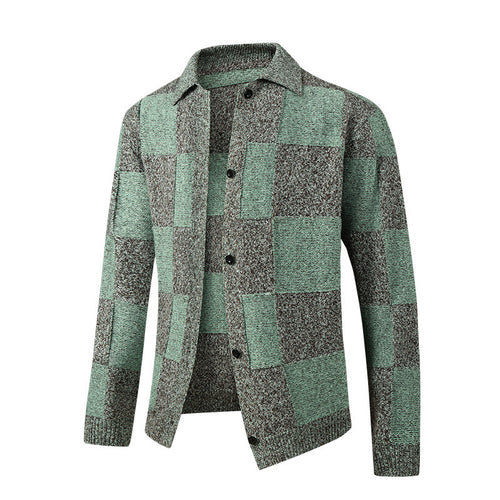 Damen Modische Karierte Strickjacke Echo Archiv