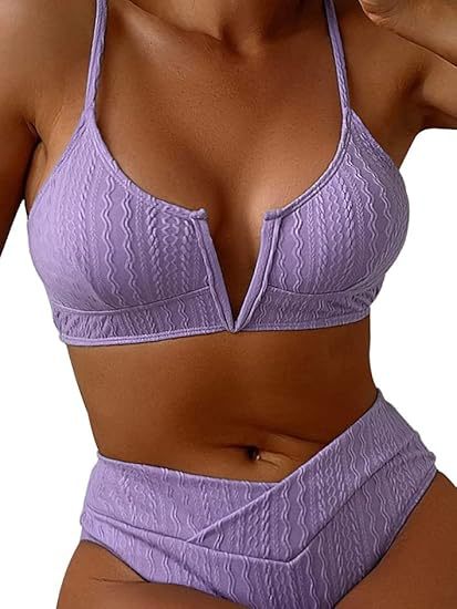 Damen Hochwertiges Bikini-Set mit V-Ausschnitt Echo Archiv