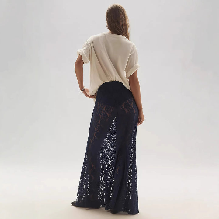 Damen lässiges T-Shirt mit coolem Druck und oversized Schnitt Echo Archiv
