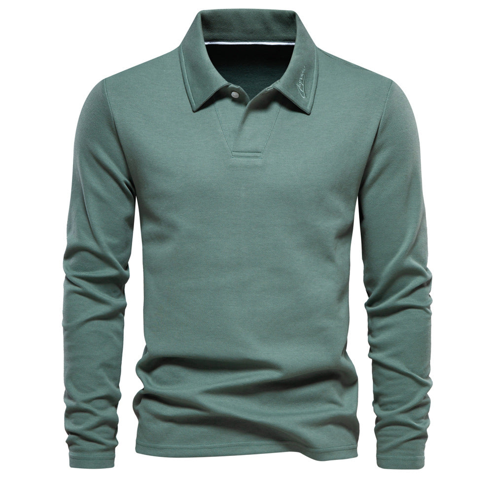 Herren langärmliges Polo-Shirt mit eleganter Knopfleiste und sportlichem Schnitt Echoarchiv