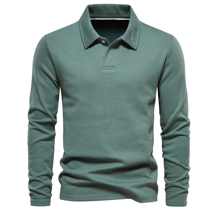 Herren langärmliges Polo-Shirt mit eleganter Knopfleiste und sportlichem Schnitt Echoarchiv
