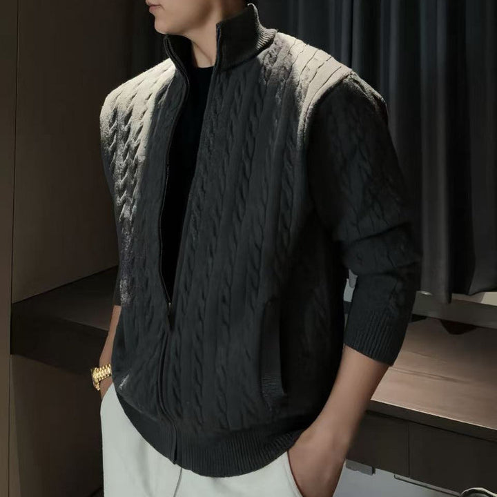 Herren Strickjacke mit übergroßem Kragen Echoarchiv