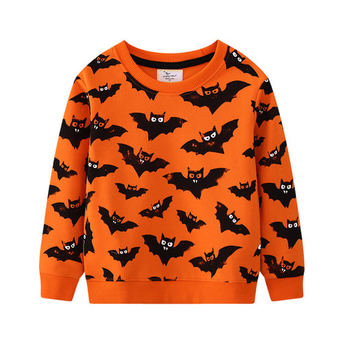 Jungen Sweatshirt mit fröhlichem Fledermaus- und Halloween-Design Echo Archiv