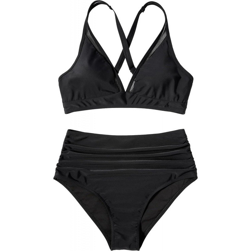 Damen Bikini-Set mit modischem Animalprint und Bicolor-Design Echo Archiv