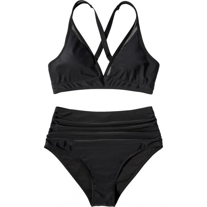 Damen Bikini-Set mit modischem Animalprint und Bicolor-Design Echo Archiv